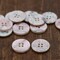 12 Pieces Faux Mermaid Shell Buttons 21mm 7/8", Clear Plastic 4-Hole Sewing Buttons